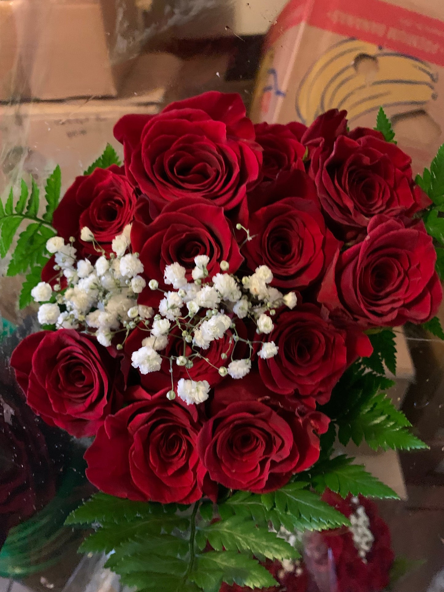 Red Roses with Seasonal Fillers (Dozen)